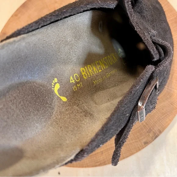 *Birkenstock | SINGLE RIGHT Boston Clogs in Brown Suede Size 40/9 Narrow - Picture 3 of 11
